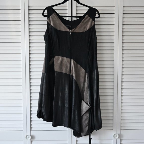 Jean-Marc-Philippe Size 2 Zipper Front Mixed Media Dress | Size 2 / Medium - Picture 2 of 11